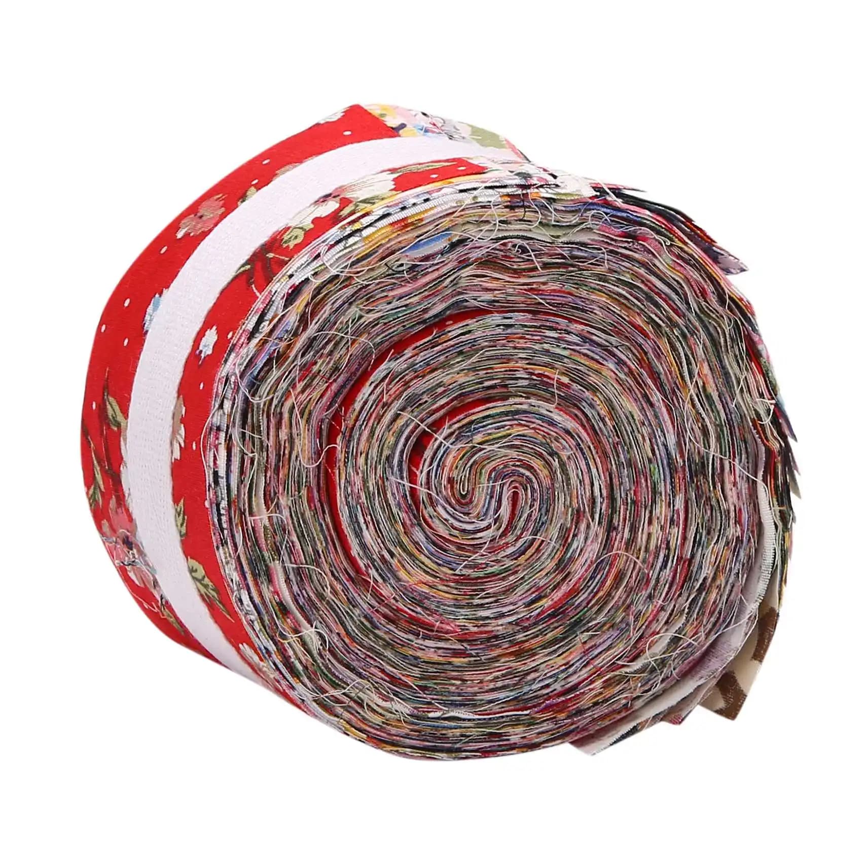 Just- Bandes en tissu rouleau de tissu gelée, bandes matelassées en tissu, patchwork prédécoupé de fleurs enroulables avec motifs assortis