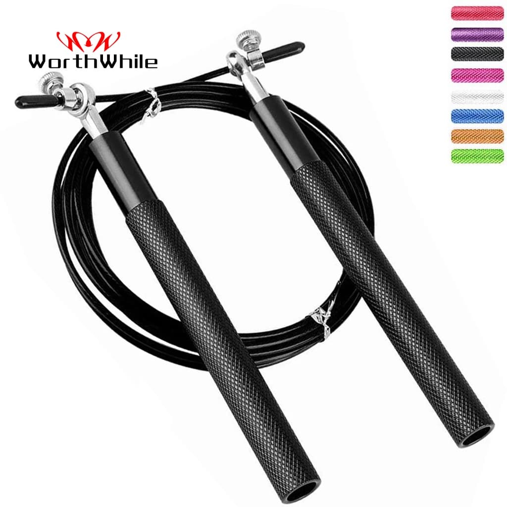 WorthWhile Crossfit Corde À Sauter de Vitesse Professionnelle Roulement Sauter pour Fitness Entraînement Équipement MMA Boxe Exercice À Domicile
