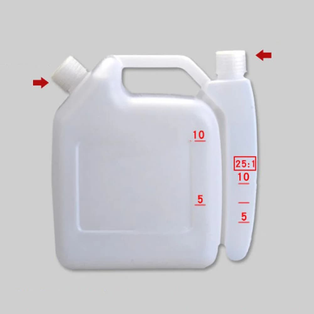 Réservoir de mélange d'huile 1,5/4L, 25:1 40:1, pot à huile à double compartiment, bouteille de mélange de carburant, réservoir de carburant pour tronçonneuses