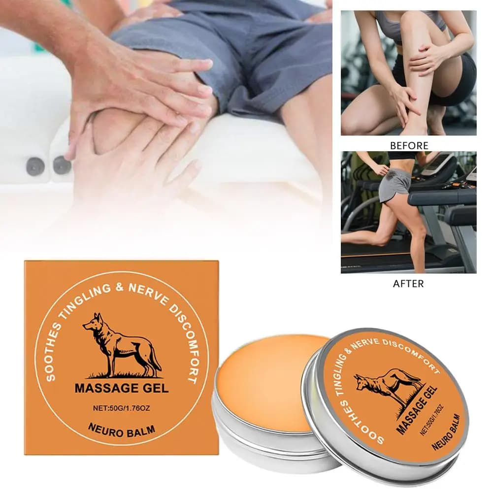 Baume Rafraîchissant Apaisant pour les Articulations – Soulagement des Douleurs Musculaires et Nerveuses – Application Quotidienne Externe – Crème de Massage à Absorption Rapide