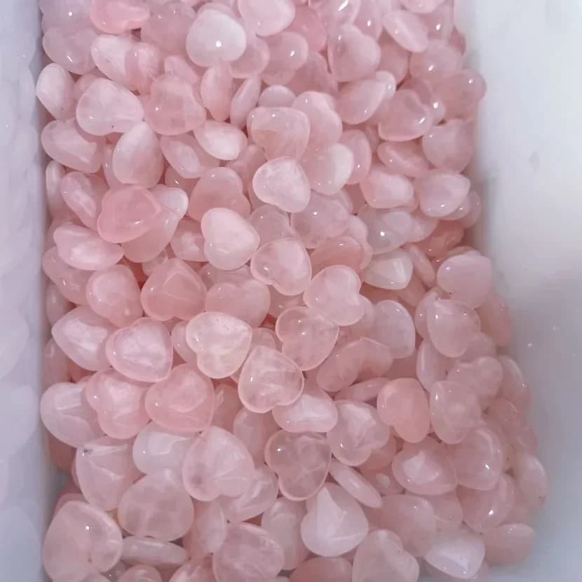 10/20/30 pièces Quartz Rose coeur cristal naturel pierres polies pierre de guérison gravier spécimen saint valentin cadeau pour les femmes