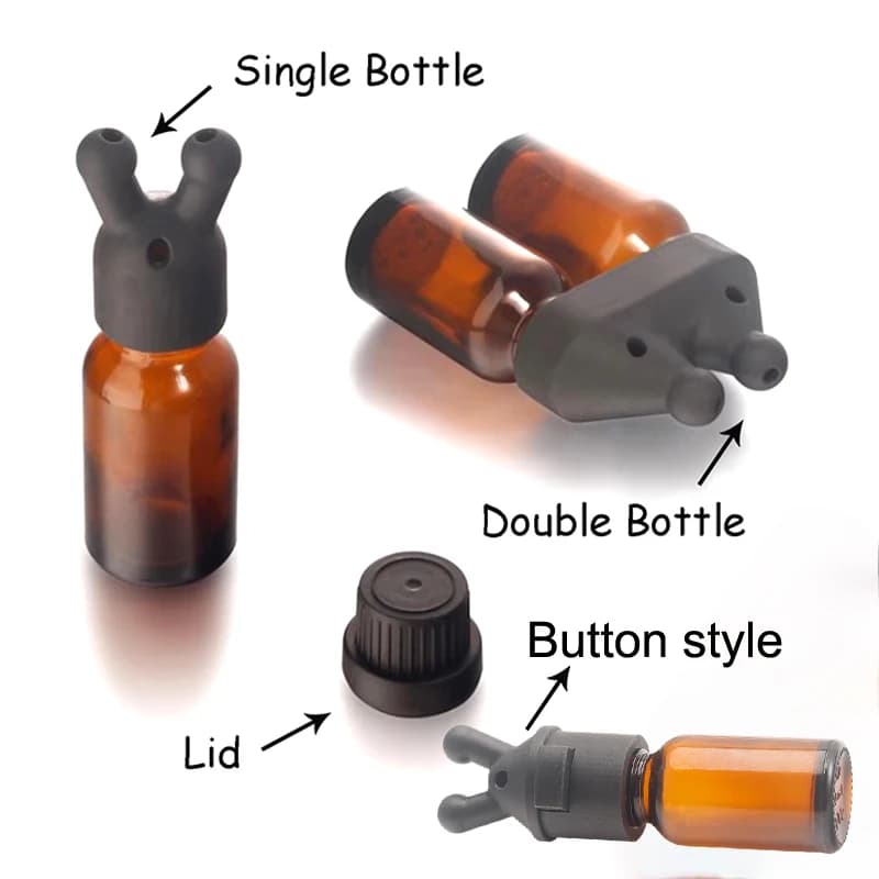 Bouteille d'inhalateur d'huile essentielle et d'arôme étanche, Mini bouteille distributrice d'huile essentielle et de parfum, inhalateur d'huile essentielle