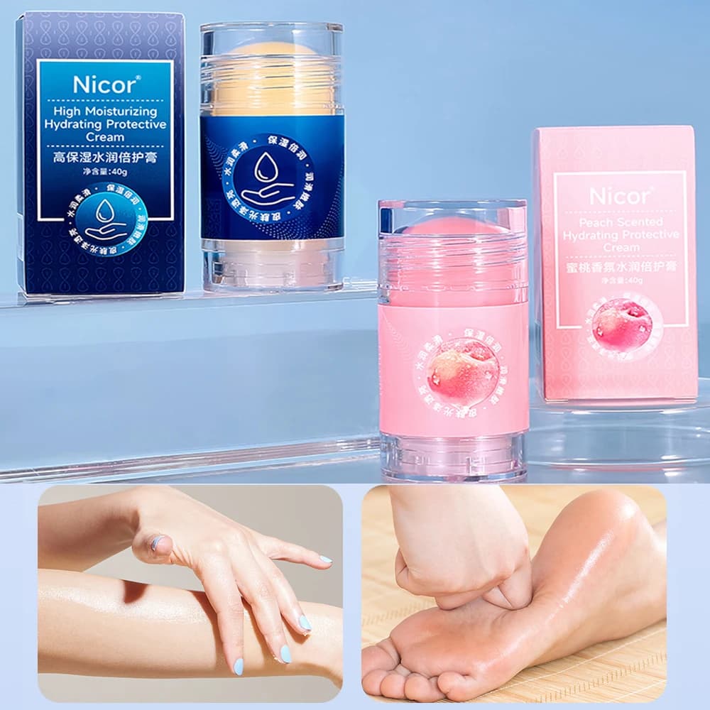 Crème hydratante pour les pieds secs, nourrissante pour les mains et les pieds, soin quotidien des mains et des pieds / avec squalane végétal