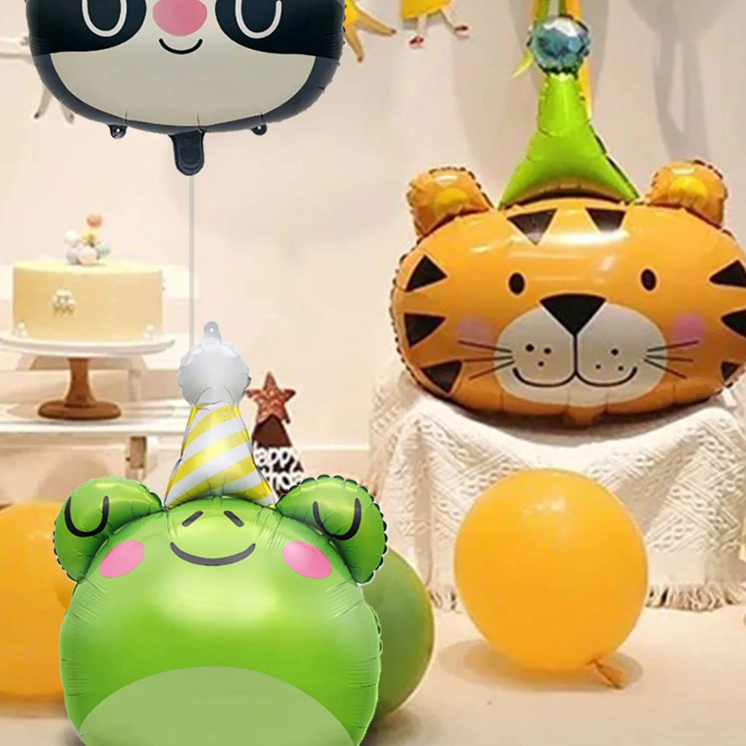 Ballon en film d'aluminium pour animaux, paresseux, Lion, ours, girafe, tigre, éléphant, grenouille, thème du Zoo, anniversaire, douche, décoration de vacances
