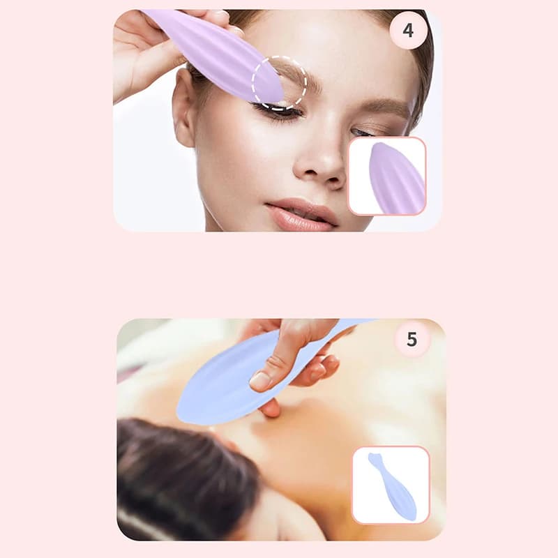 Rouleau de beauté Gua Sha en silicone pour le visage et les yeux, outils de soins de la peau, massage du visage