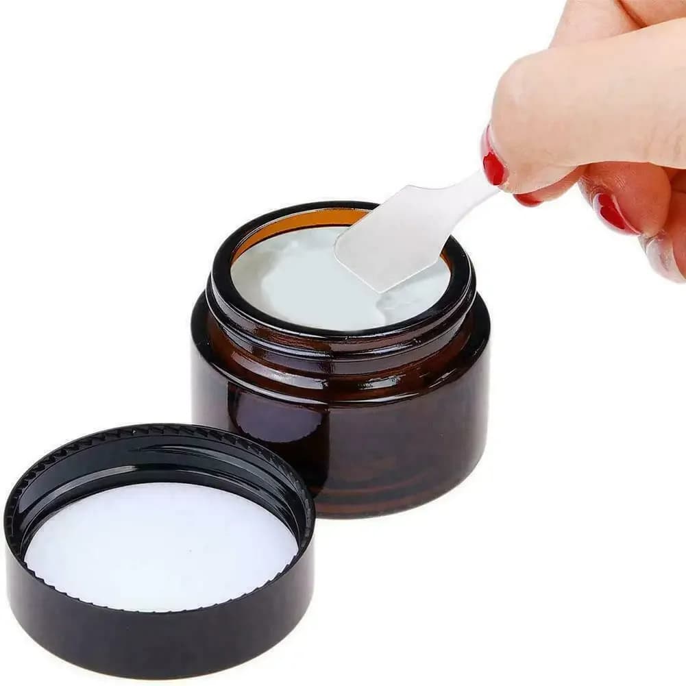 Bouteille en verre ambre pour crème cosmétique pour le visage, récipient pour baume Jules, pots, flacons de maquillage, 5ml, 10ml, 15ml, 20ml, 30ml, 50ml, 10 pièces