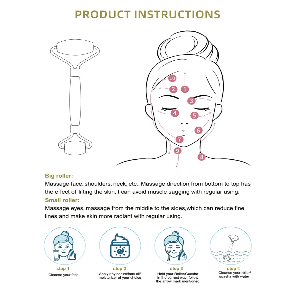 Ohio eur à rouleaux pour le visage pour femme
