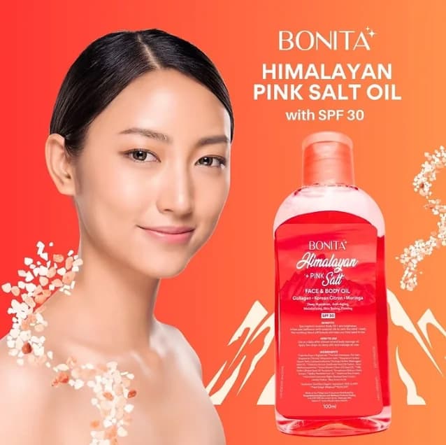 Original Bonita himalayen rose sel tournesol lavande visage corps huile collagène hydrater réduire les marques acné apaiser huile de soin du corps
