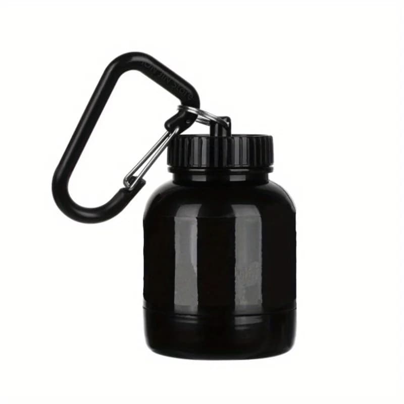 Pot de poudre de protéines avec mousqueton, cartouche Shaker Portable, adapté aux Sports de plein air, salle de sport, Fitness, 1 pièce
