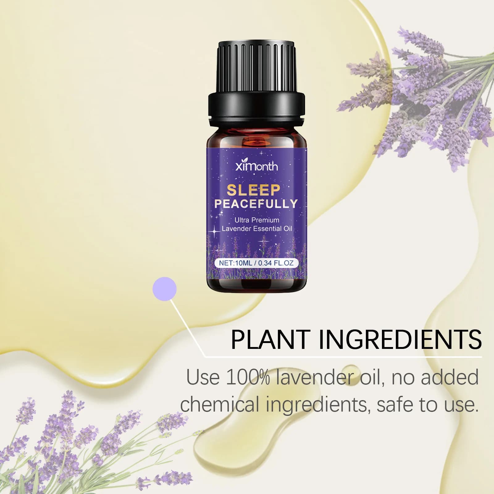 Huile Essentielle de Lavande : Apaise, Calme les Tensions, Soulage la Fatigue, Améliore le Cycle du Sommeil – Idéale pour Chambre et Bureau, Huile Relaxante d'Aromathérapie pour Aider au Sommeil