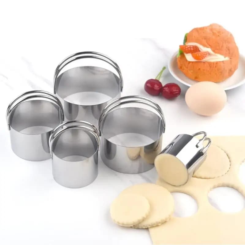 Ensemble de 5 moules à biscuits ronds pour une création de biscuits maison sans effort