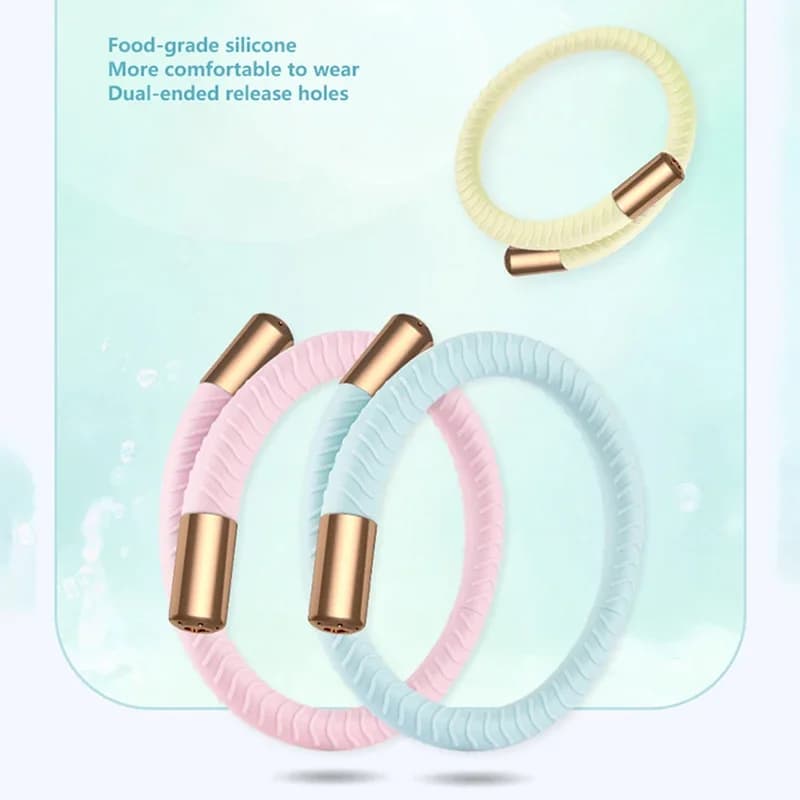Bracelet anti-moustiques naturel à l'huile essentielle pour enfants et adultes, protection longue durée pour les voyages en plein air et le camping