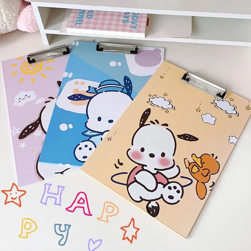 Nouvelle Pochette 3D A4 Cinnamoroll Kawaii, Design Esthétique, avec Pince à Papier, Cadeau de Fêtes