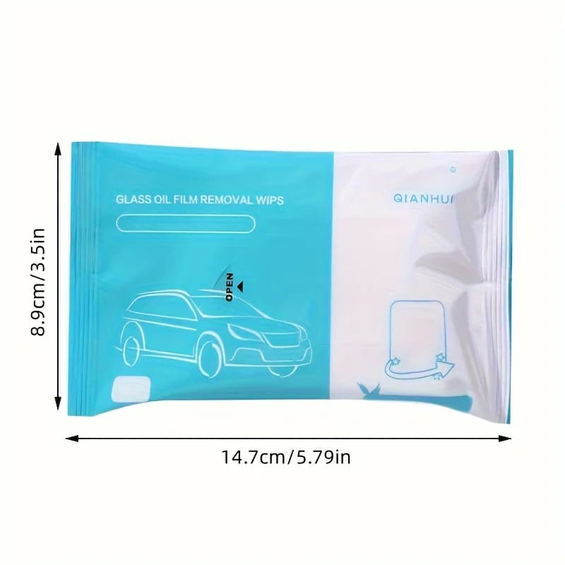 Lingettes spéciales pour enlever le Film d'huile du verre