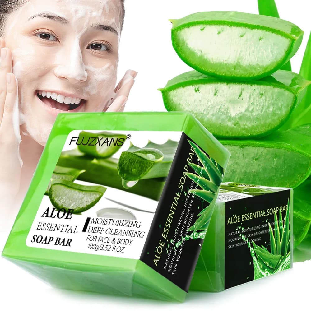 Savon à l'aloe vera pour le visage 100g barre