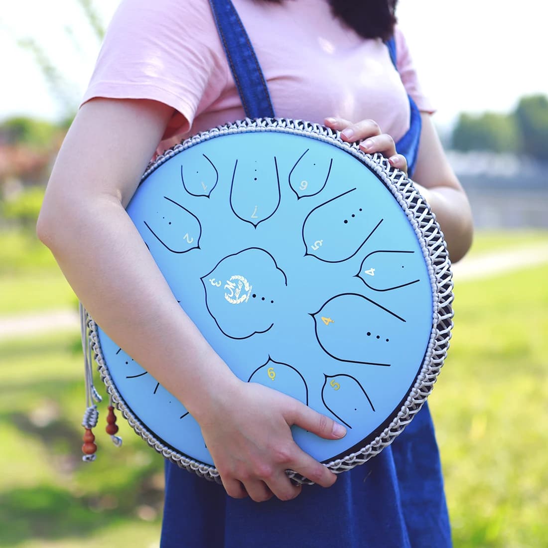 Tambour à langue en acier avec accessoires