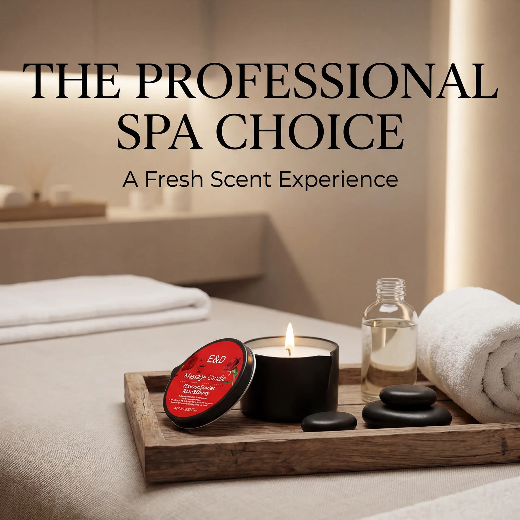 Bougie à l'huile de massage pour instituts soulignés et hydratants pour la peau, bougies parfumées, produit SM d'aromathérapie, spa essentiel, luxe