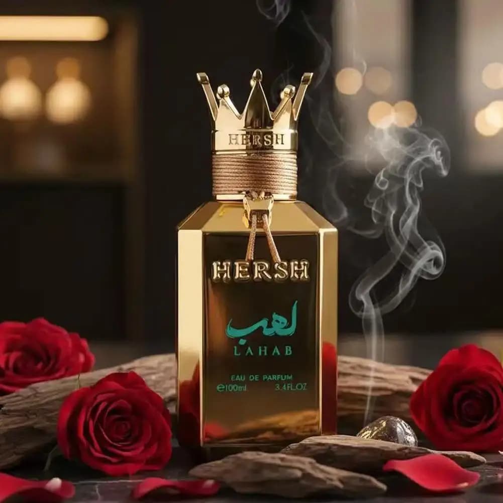 Parfum Hersh Lahab Eau de Toilette 100ml aux notes boisées audacieuses, basilic thaï frais, épices, poivre et pamplemousse, charmant et impressionnant