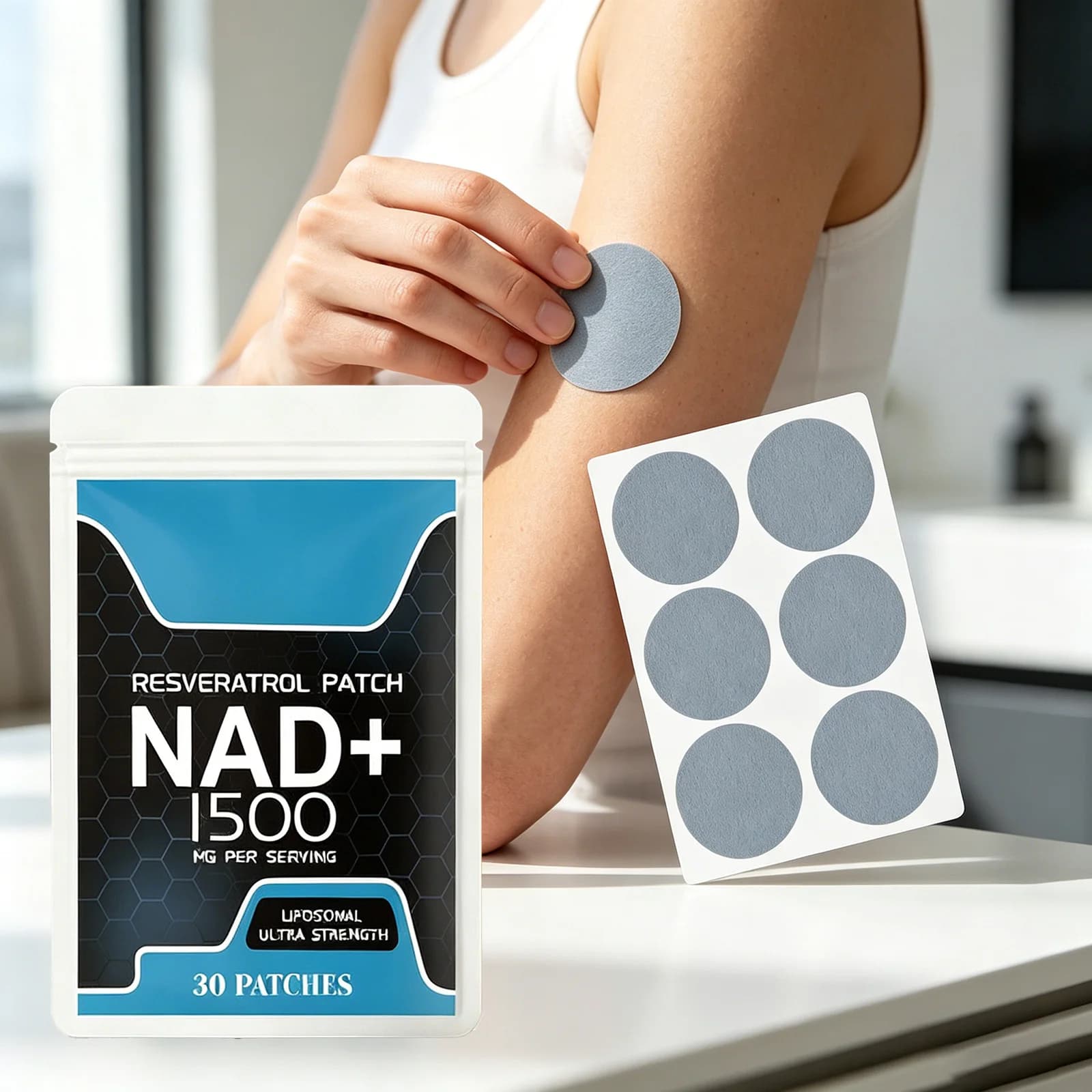 Patchs Transdermiques NAD+ : Complément pour l'Énergie Cellulaire, le Soutien Immunitaire et le Soin Rajeunissant de la Peau du Corps