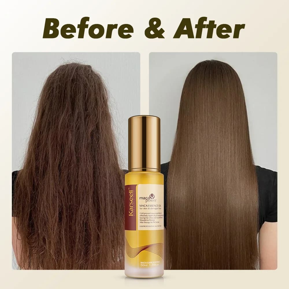Karseell 50ml huile d'argan marocaine pour la guérison des cheveux pressé à froid huile d'argan sans poids sérum capillaire pour cheveux secs et endommagés