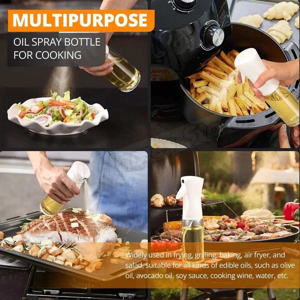 Bouteille pulvérisateur d'huile 1-2 pièces, pour barbecue, cuisson, huile d'olive, distributeur d'huile de cuisine, pour salade, 200/300/500ML, bouteille d'huile de cuisson