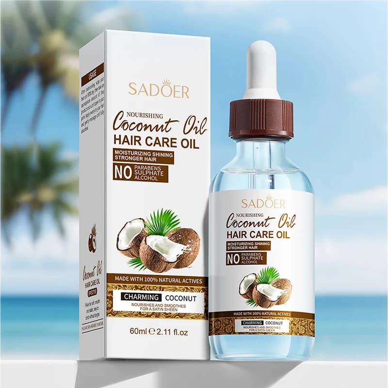 SADOER huile de soin capillaire à la noix de coco réparation de l'essence de cheveux