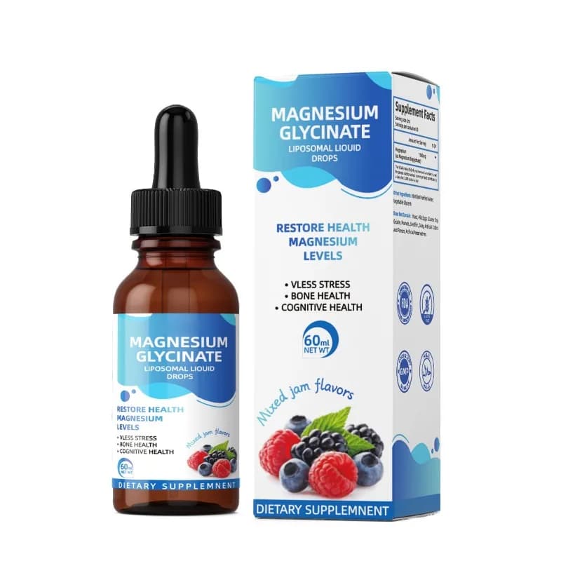 Gouttes liquides de glycinate de magnésium les plus vendues : Nourrissement doux, soutien de l'humeur apaisante, bien-être corporel