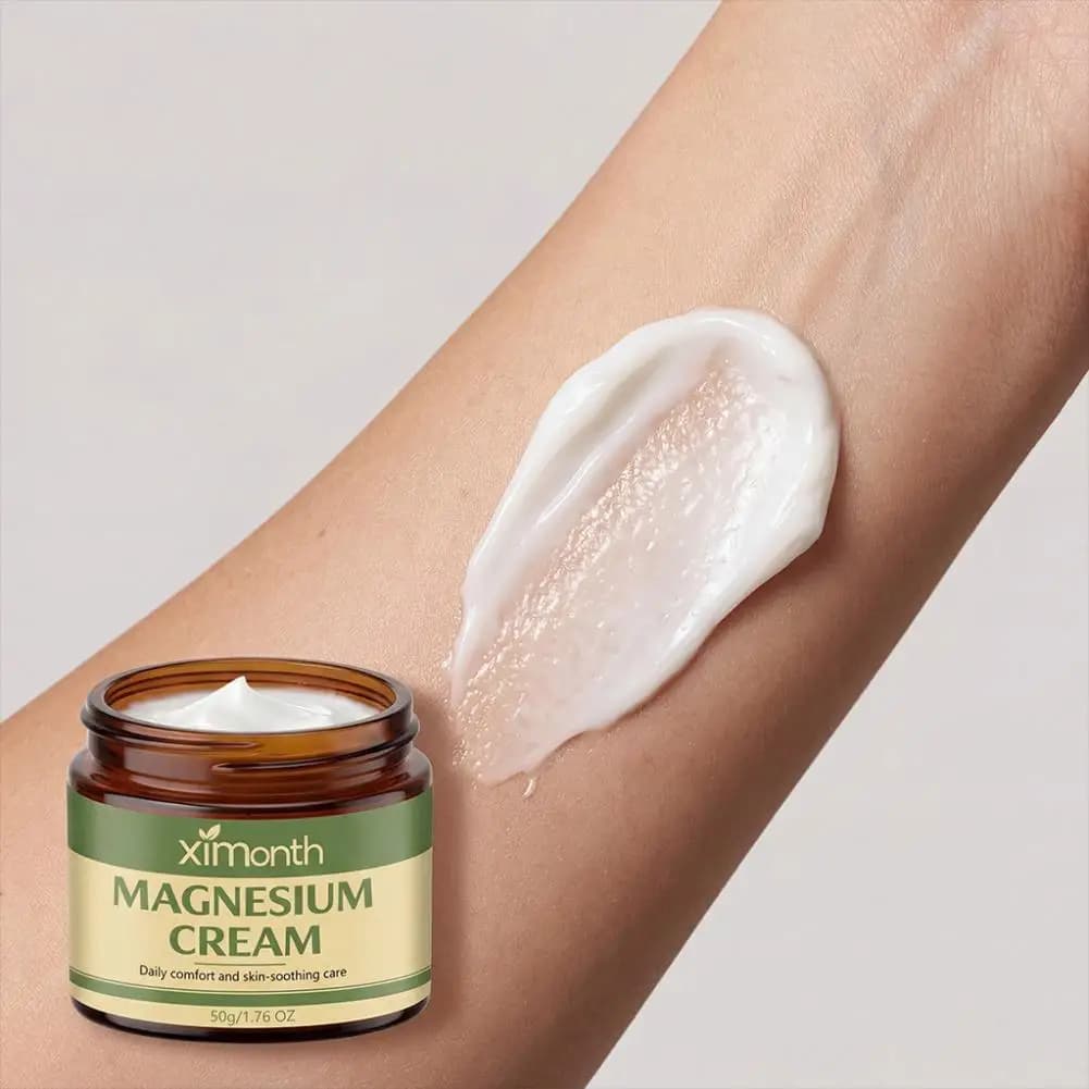 Crème relaxante au magnésium naturel premium, soin hydratant pour la peau, soulagement de la tension musculaire doux pour la peau, pour après l'exercice et usage quotidien