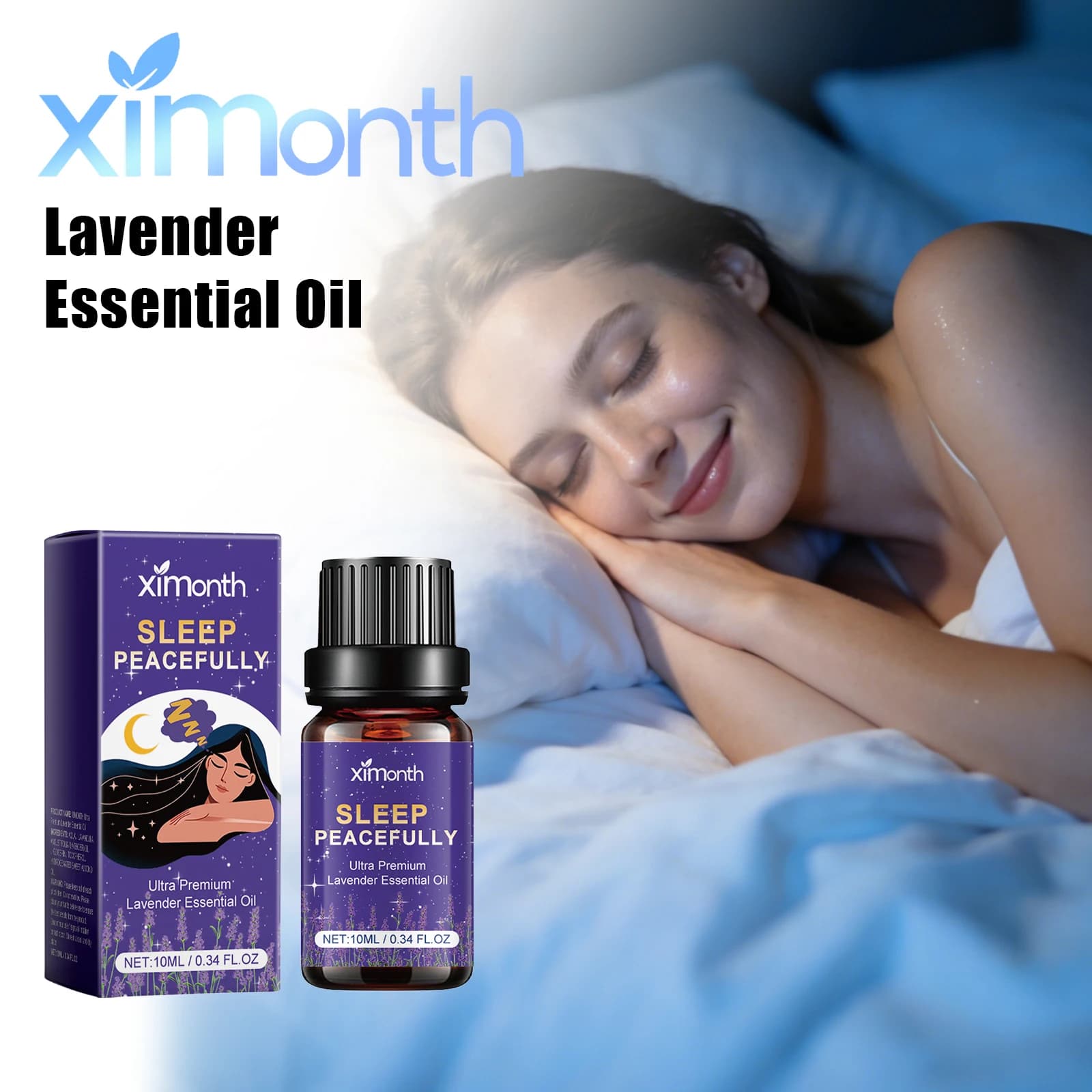Huile Essentielle de Lavande : Apaise, Calme les Tensions, Soulage la Fatigue, Améliore le Cycle du Sommeil – Idéale pour Chambre et Bureau, Huile Relaxante d'Aromathérapie pour Aider au Sommeil