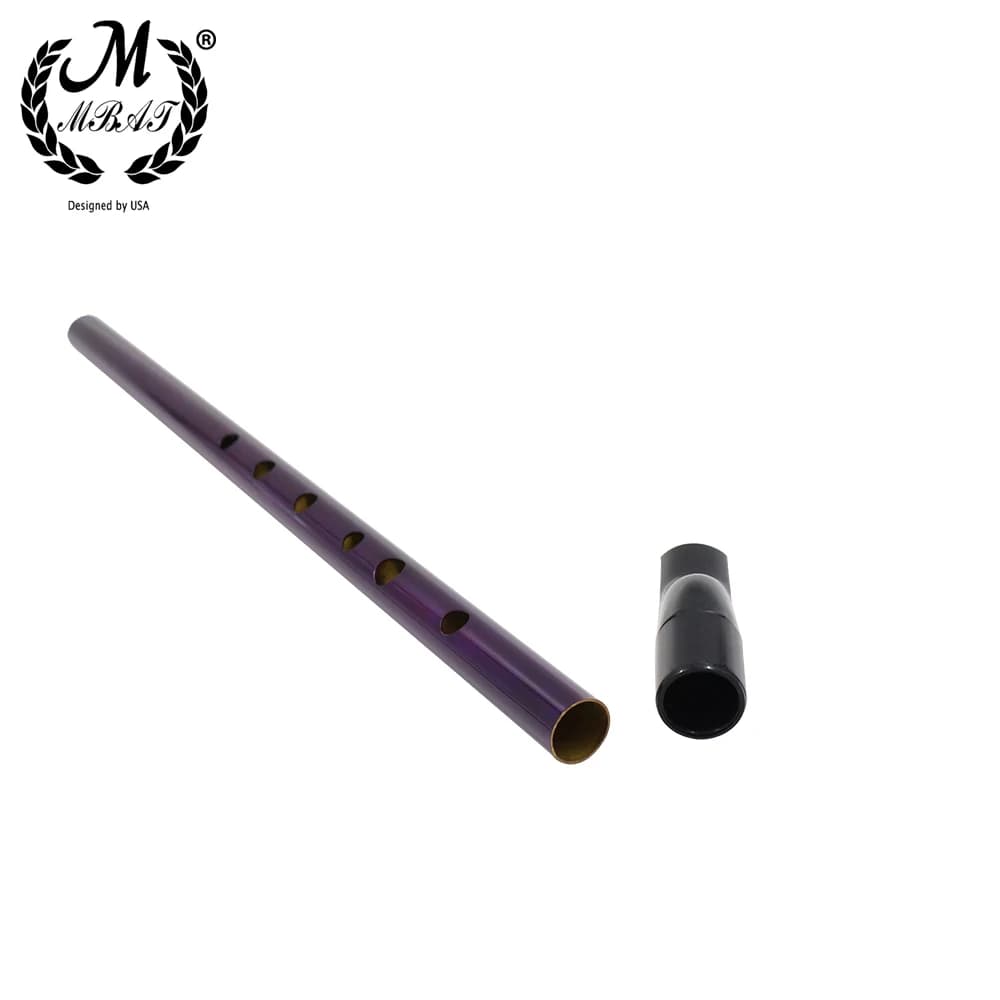 M MBAT – flûte en étain, 6 trous, sifflet irlandais, embout en D, Instrument à vent Portable en métal pour débutants et amateurs de musique