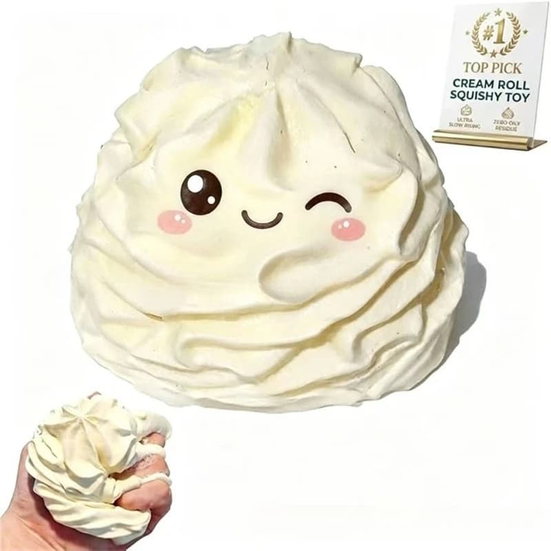 Jouet à presser en forme de rouleau de crème à récupération lente