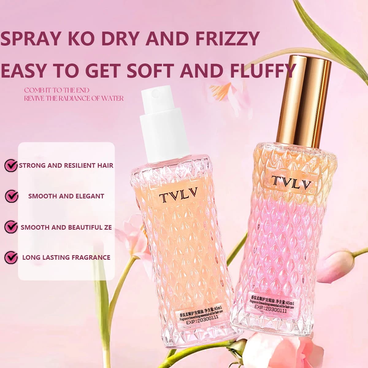 2 - po - 1 parfum réparateur capillaire soin capillaire huile essentielle : nettoyage en profondeur, cuir chevelu rafraîchissant, soin en profondeur