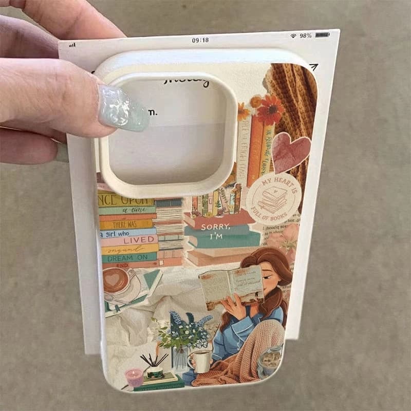 Étui à motif Journal de Fille Liseuse pour Samsung Galaxy S26 S25 FE S24 Ultra S23 Plus S22 S21 A16 A15 A26 A36 A56 5G