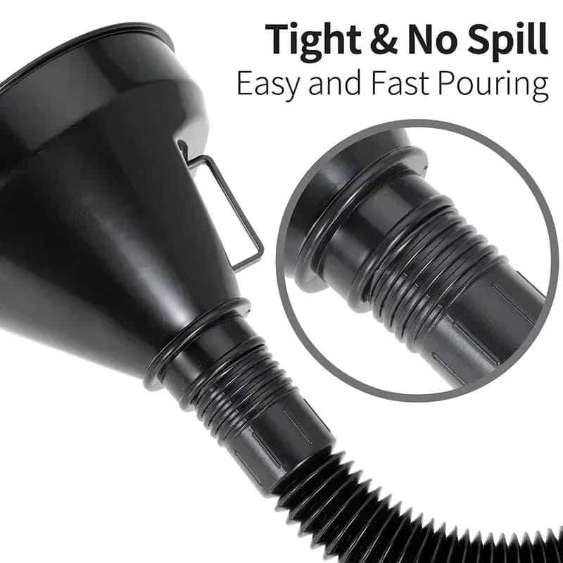 1 entonnoir multifonctionnel flexible : outil de vidange d'huile anti-fuite avec large ouverture et poignée pour automobile