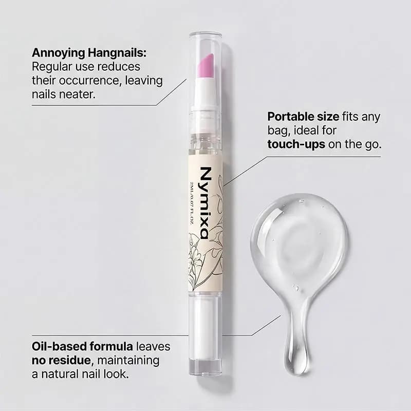 Stylo Huile pour Ongles à la Kératine – Hydratation Quotidienne, Surface Brillante et Douce, Entretien Portable – Soin des Ongles