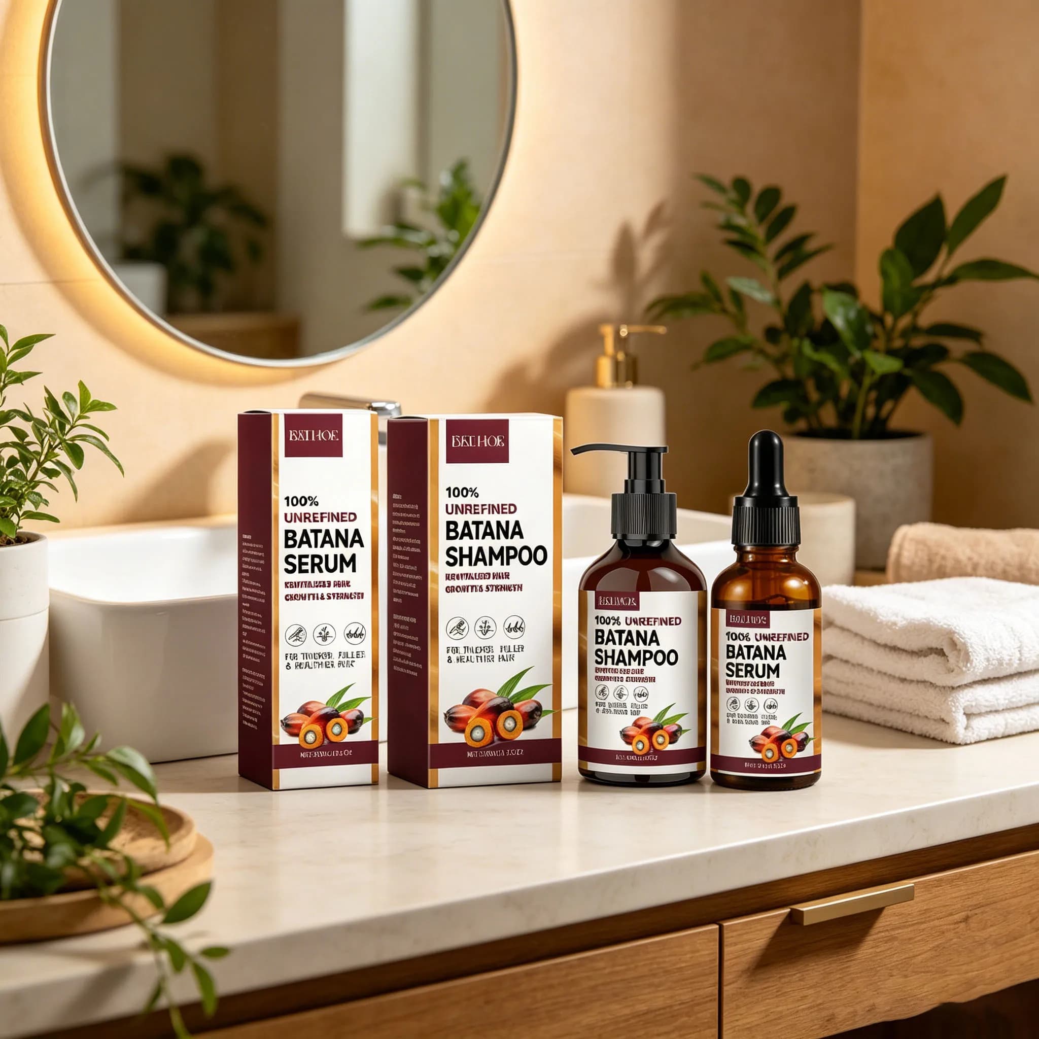 Shampoo à l'huile de Batana, nettoyage en profondeur, hydratant, lissant, anti-frisottis, réparation des cheveux abîmés, régulation du sébum du cuir chevelu, repousse des cheveux, ensemble de soins ca