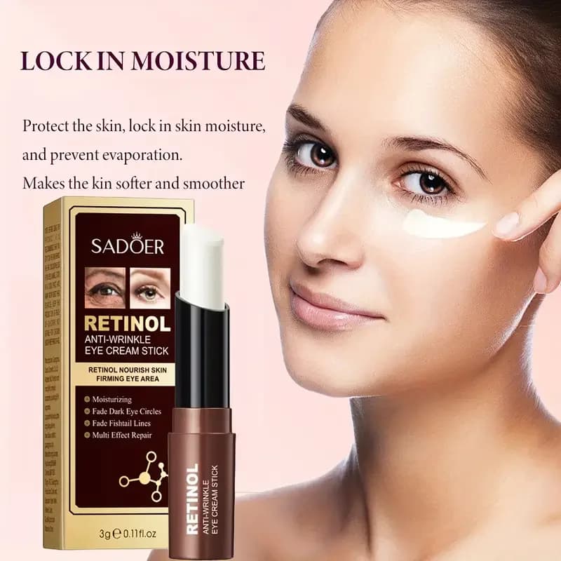 Bâton de crème pour les yeux au rétinol, élimine les cernes sous les yeux, hydratant, raffermissant, éclaircit les yeux, produits de soins pour la peau