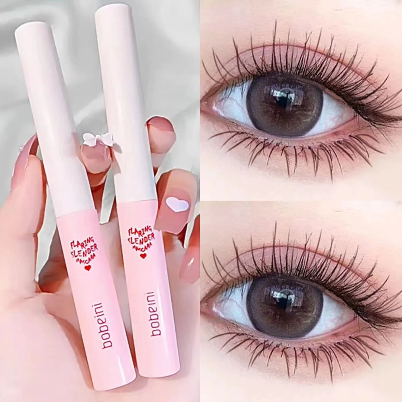Mascara à brosse Ultra-fine, maquillage en Fiber de soie, allonge les cils, imperméable, séchage rapide, mat, marron, noir, bouclé, Comestics
