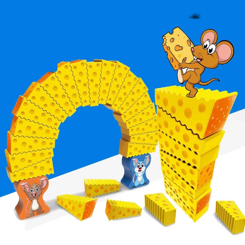 Jouets interactifs créatifs pour enfants, souris folle, tour de fromage empilée, jeu de société, fête en famille, Arches, jouets empilés pour garçons et filles