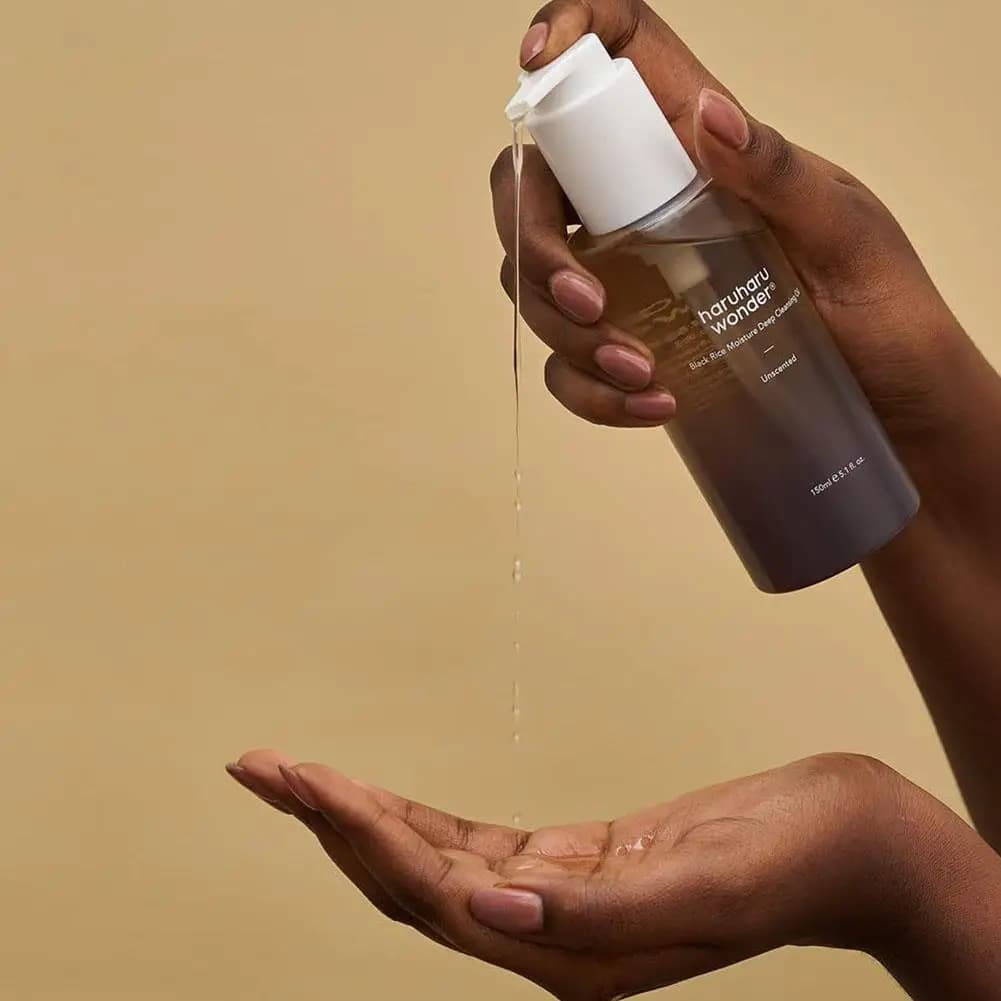 Soins de la peau coréens, riz noir hyaluronique, huile démaquillante quotidienne hydratante, huile nettoyante pour le visage pour peaux sensibles, 150ML