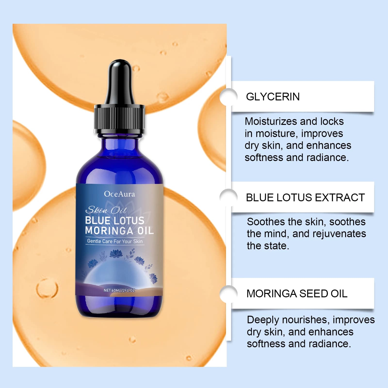 Huile de Massage au Lotus bleu anti-Stress