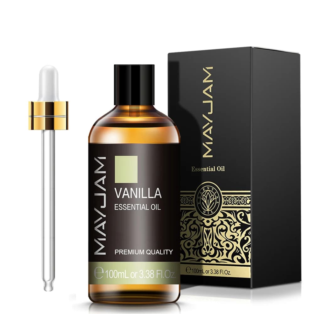 Diffuseur d'huiles essentielles 100 ml Vanille Eucalyptus Lavande Jasmin Menthe Bois de Santal Ylang Ylang Citron Bergamote Tea Tree Rose