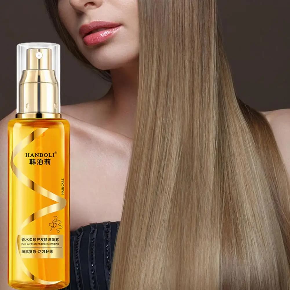 Spray d'huile capillaire inoffensif, 2 pièces, Spray pour cheveux bouclés, hydratant, nourrissant, sans lavage, produits antistatiques pour cheveux