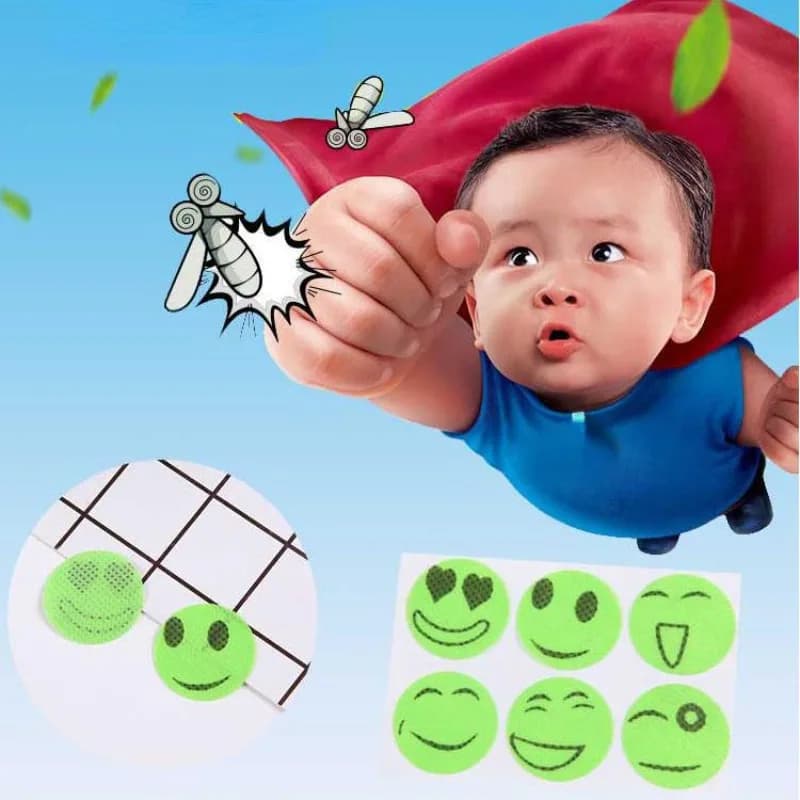 Patchs Autocollants Répulsifs Moustiques aux Huiles Essentielles Naturelles à Motifs de Dessins Animés pour Enfants et Adultes, Utilisation Intérieure et Extérieure, Couleurs Aléatoires