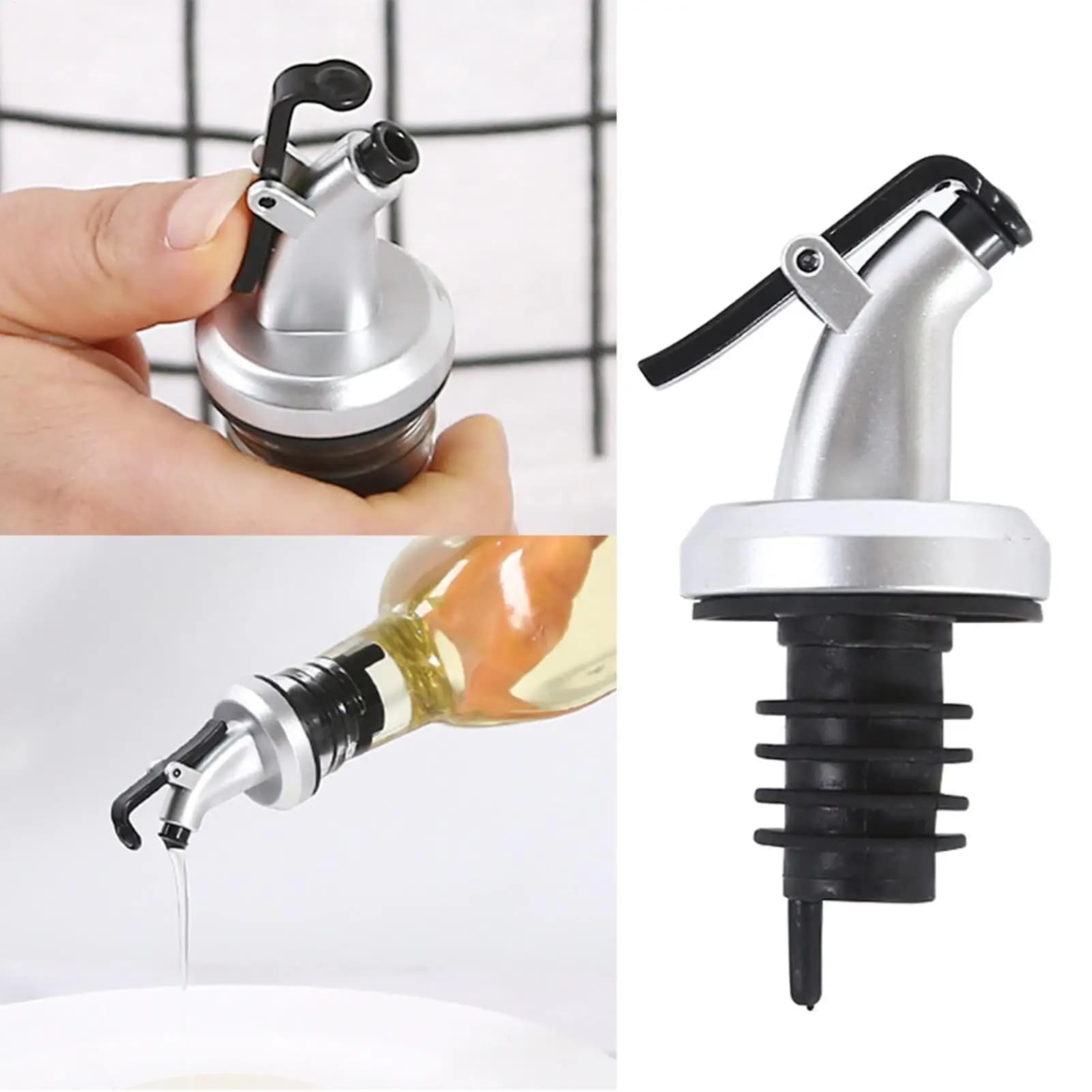 Bec verseur anti-fuite pour bouteille d'huile, verseur de vin et d'huile d'olive, distributeur d'huile de soja