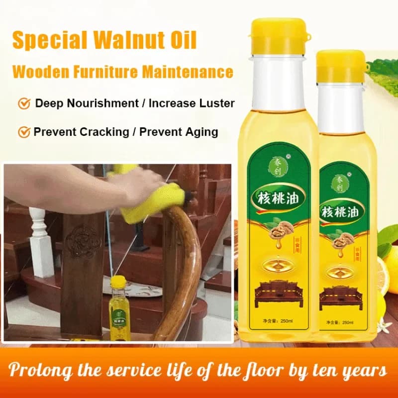 Wenplay – cire de sol en bois massif, entretien des meubles en acajou, huile de noix, 300ml, soins Anti-fissure, cire de sol légère éclaircissante