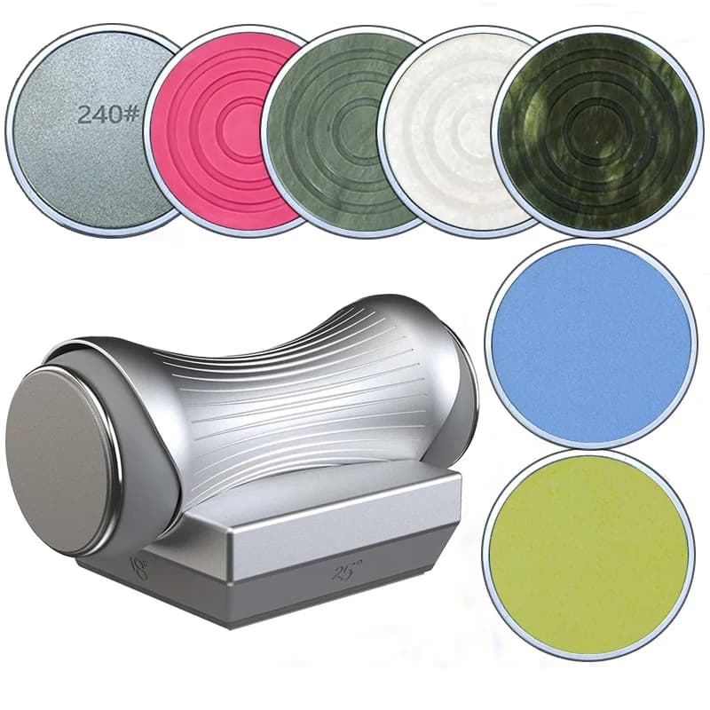 RISAM-Kit de système d'affûtage de couteaux à roulettes avec gobelet, pierre de meulage diamantée, appareil d'affûtage d'angle Partners