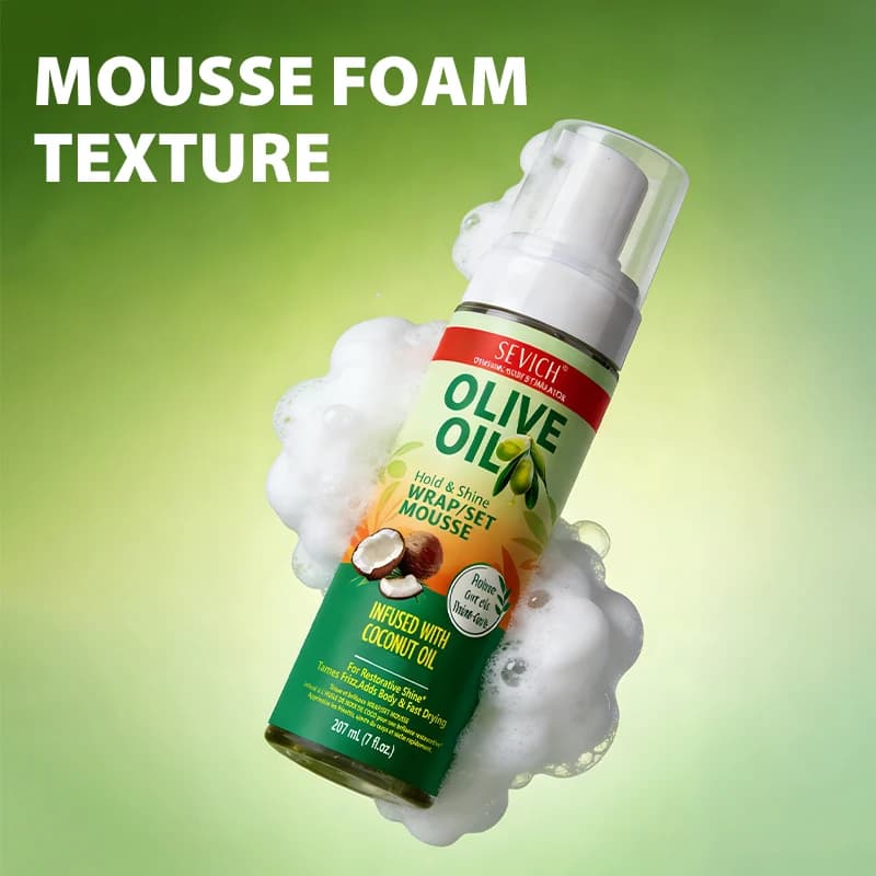 Mousse coiffante à l'huile d'olive 270 ml – Fixation longue durée
