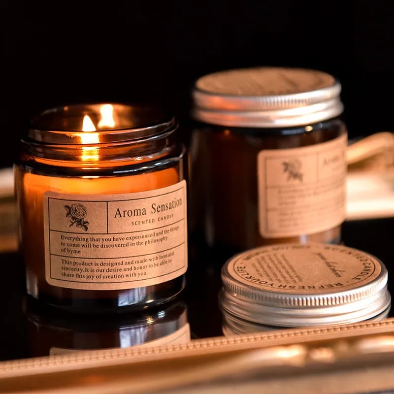 Bougie de soja parfumée ci-après, sans fumée, huile essentielle aromatique, décoration de luxe, cadeaux de mariage, fête, décoration de la maison