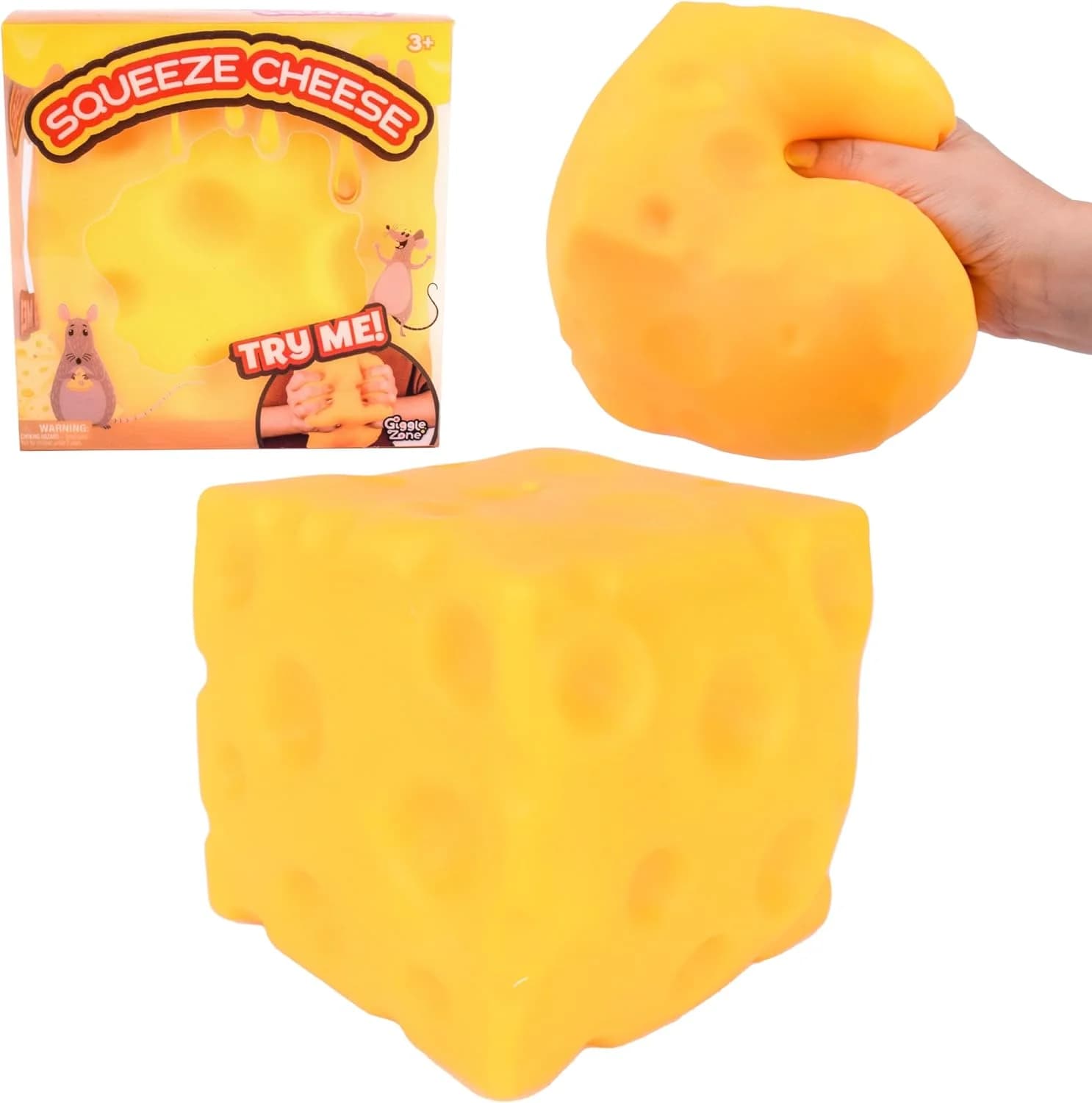 Balle à presser Grosse Boule de Fromage : Fidget ASMR à pétrissage profond, texture épaisse de maltose, anti-stress, outil de concentration silencieux pour le bureau, cadeau